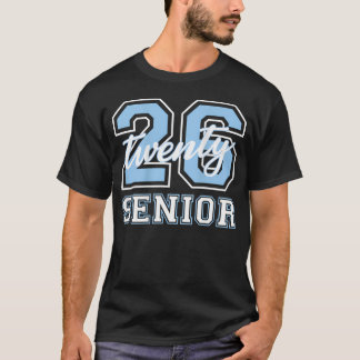 Camiseta Formatura da Turma de 2026 Letras Azuis Claras Em