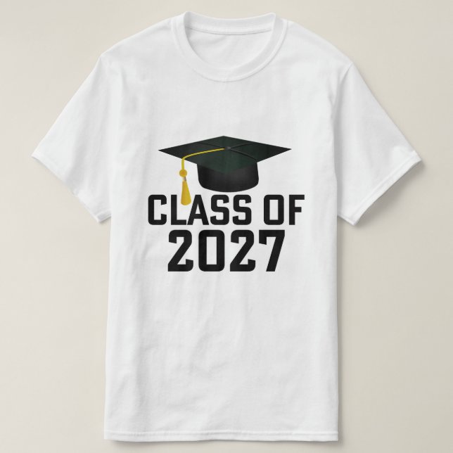 Camiseta Formatura da turma de 2027 de Letterman (Frente do Design)