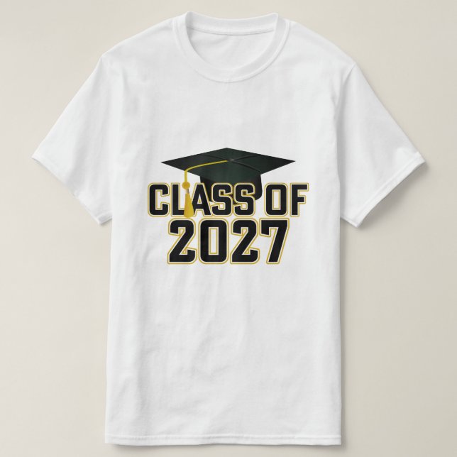 Camiseta Formatura da turma de 2027 de Letterman (Frente do Design)