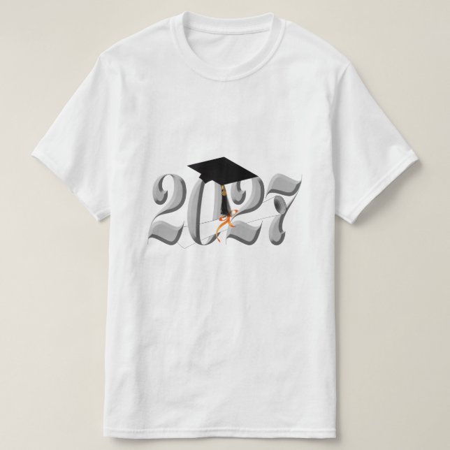 Camiseta Formatura da turma de prata de 2027 (Frente do Design)