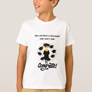 Camiseta Formatura de Crianças Felizes Silhueta com Vibraçõ