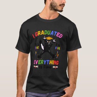 Camiseta Formatura de gato preto engraçado último dia de Sc