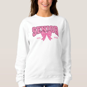 Camiseta Formatura Feminina Coquette Senior 2026 Laço Rosa
