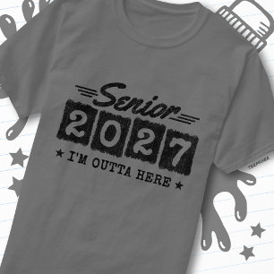 Camiseta Formatura Fora Daqui Estilo Retrô Turma de 2027