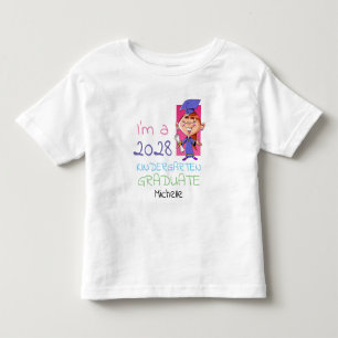 Camiseta Formatura No Jardim De Infância Menina Desenho Ani