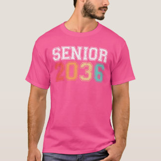 Camiseta Formatura Senior 2036 Retro Vintage engraçado