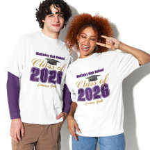 Formatura Turma de 2026 em Ouro Roxo Personalizada