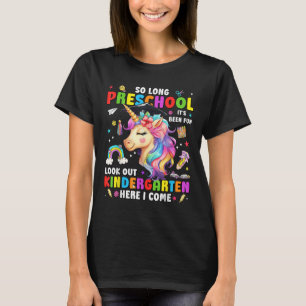 Camiseta Formatura Unicórnio Por Muito Tempo Pré K Jardim d
