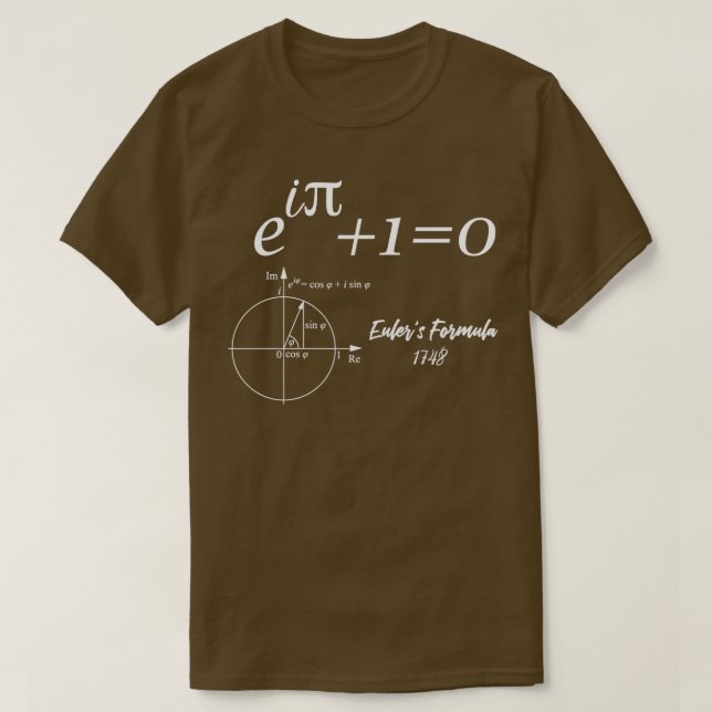 Camiseta Fórmula de Identidade de Eulers (Frente do Design)