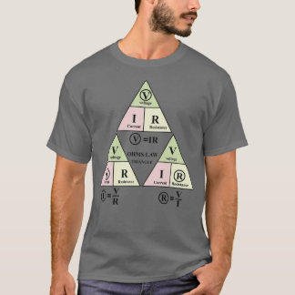 Camiseta Fórmula de lei de ohms elétrico Triângulo para a e