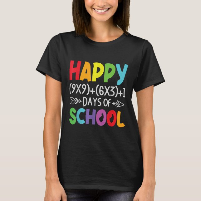 Camiseta Fórmula De Matemática 100 Dias De Escola Oferece P (Frente)