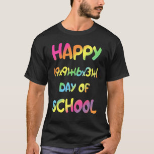 Camiseta Fórmula Matemática 100 Dias De Escola De Volta Ao