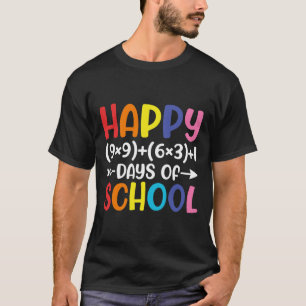 Camiseta Fórmula Matemática 100 Dias De Escola Diversão Pro
