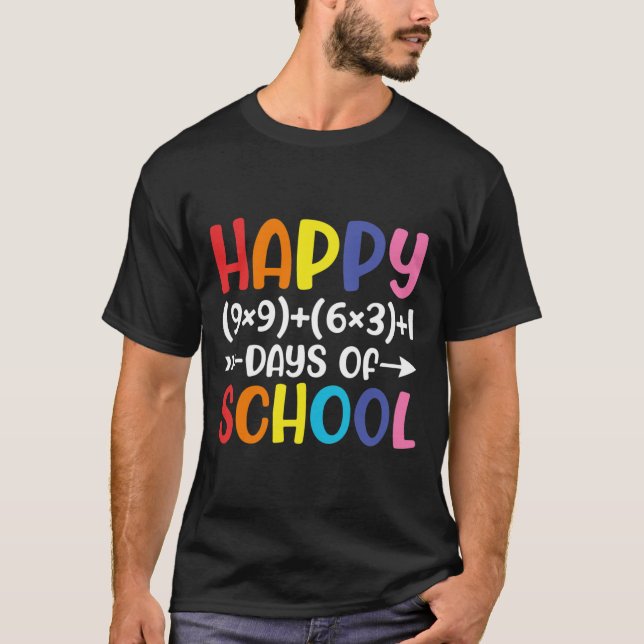Camiseta Fórmula Matemática 100 Dias De Escola Diversão Pro (Frente)