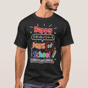 Camiseta Fórmula Matemática 100 Dias De Escola Feliz 100º D