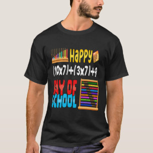 Camiseta Fórmula Matemática 100 Dias De Escola Para Estudan