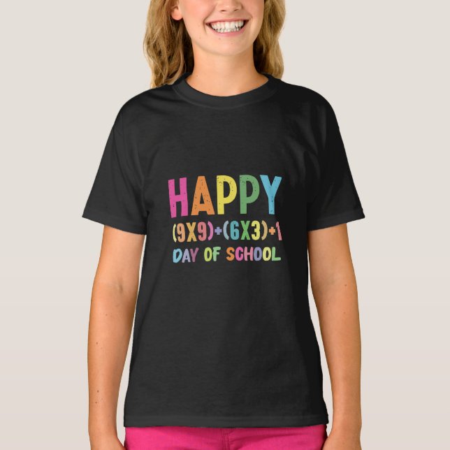 Camiseta Fórmula Matemática 100 Dias De Escola Professor De (Frente)