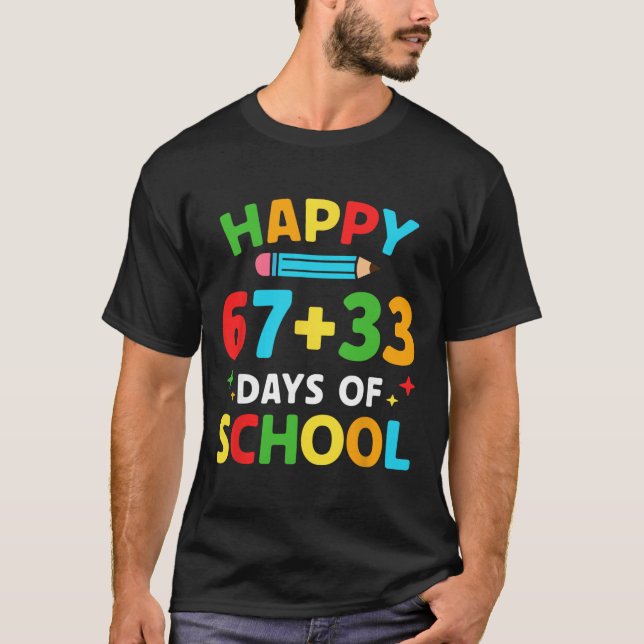 Camiseta Fórmula Matemática 100 Dias De Escola Professor De (Frente)
