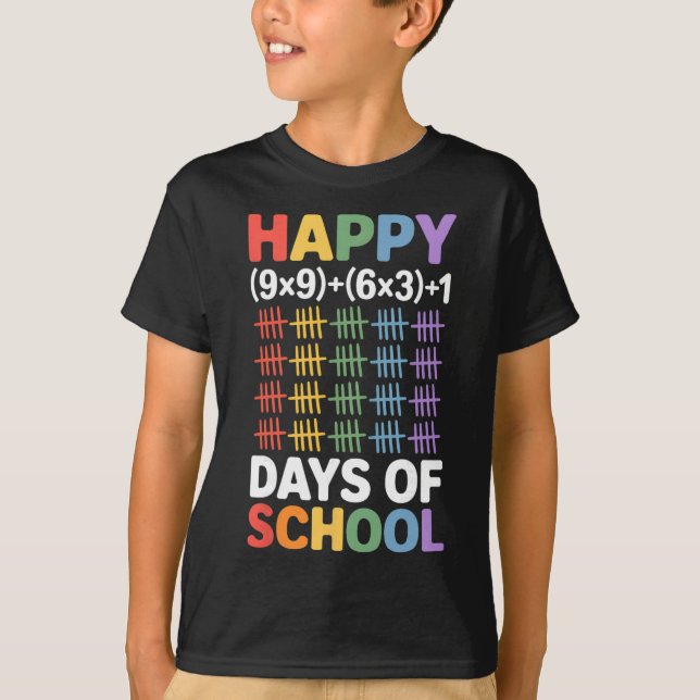 Camiseta Fórmula Matemática 100 Dias De Escola Professor De (Frente)