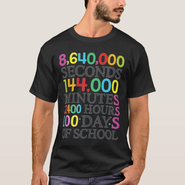 Camiseta Fórmula Matemática 100 Dias De Escola Professor De (Frente)