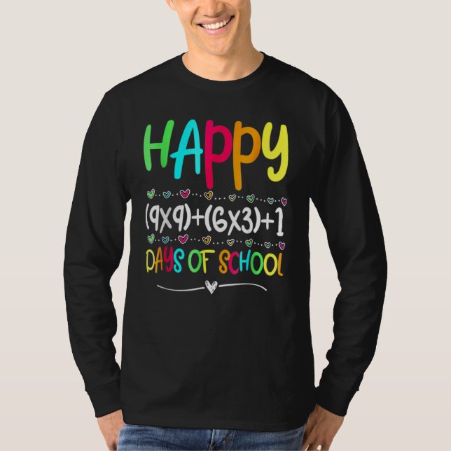 Camiseta Fórmula Matemática 100 Dias De Escola Professor Me (Frente)