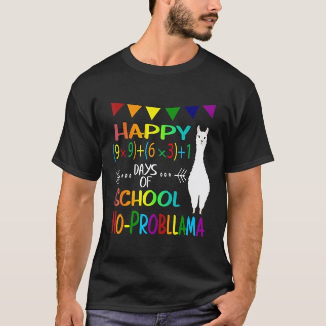 Camiseta Fórmula Matemática 100 Dias De Escola Sem Prob Lla (Frente)