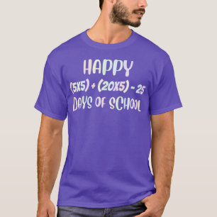 Camiseta Fórmula Matemática 100 Dias De Estudante 2 De Prof