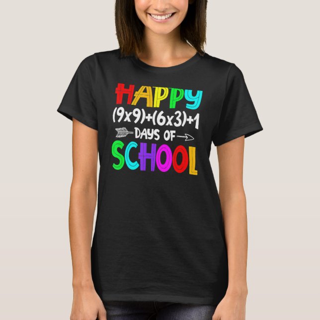 Camiseta Fórmula Matemática 100 Dias De Professora De Matem (Frente)