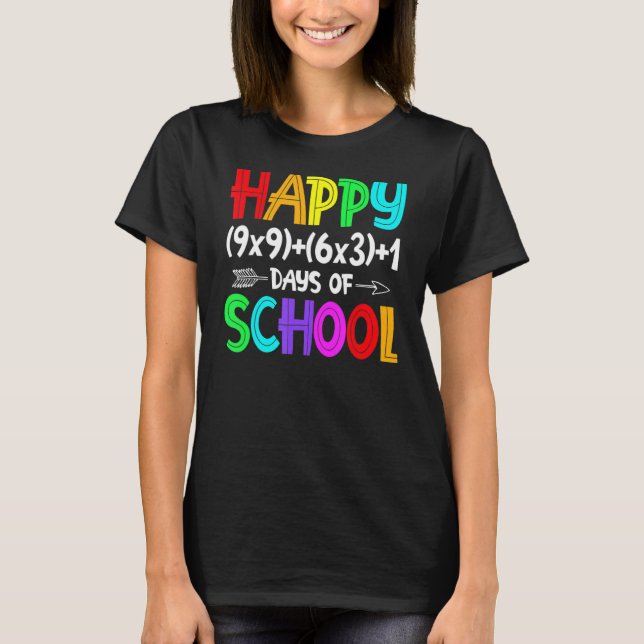 Camiseta Fórmula Matemática 100 Dias De Professora De Matem (Frente)
