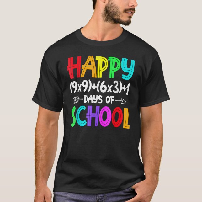 Camiseta Fórmula Matemática 100 Dias De Professora De Matem (Frente)