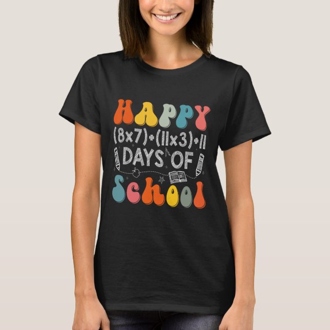 Camiseta Fórmula Matemática 100 Dias De Professora Engraçad (Frente)