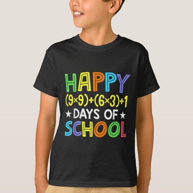 Camiseta Fórmula Matemática 100 Dias De Professora Engraçad (Frente)