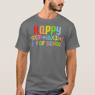 Camiseta Fórmula Matemática Feliz 100 Dia Da Escola 2