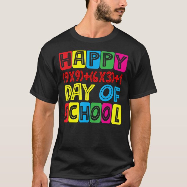 Camiseta Fórmula Matemática Feliz 100 Dias De Escola 100º D (Frente)