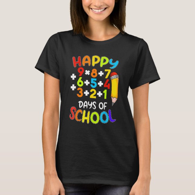 Camiseta Fórmula Matemática Feliz 100 Dias De Escola 100º D (Frente)