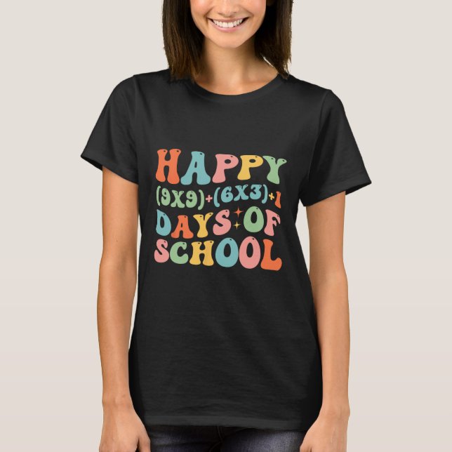 Camiseta Fórmula Matemática Feliz 100 Dias De Escola Matemá (Frente)