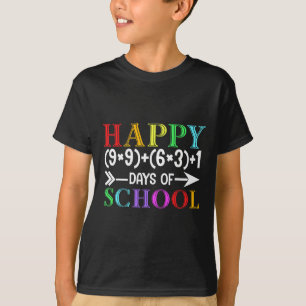 Camiseta Fórmula Matemática Feliz 100 Dias De Escola Matemá