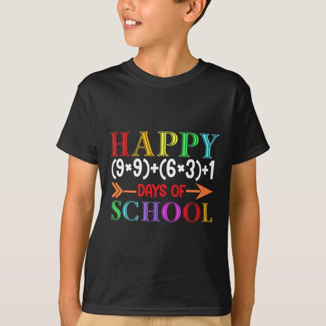Camiseta Fórmula Matemática Feliz 100 Dias De Matemática En (Frente)