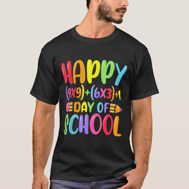 Camiseta Fórmula Matemática Feliz 100 Dias De Professora De (Frente)