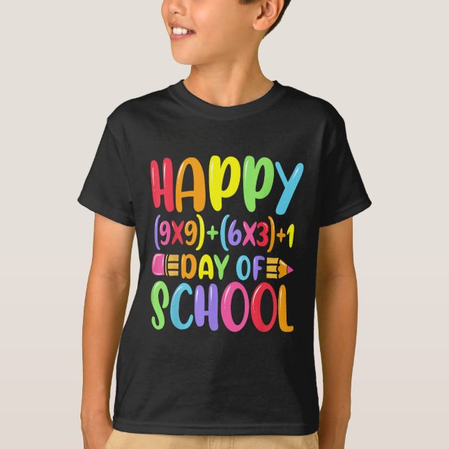 Camiseta Fórmula Matemática Feliz 100 Dias De Professora De (Frente)