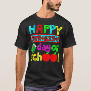 Camiseta Fórmula Matemática Para Crianças Feliz 100 Dias Da