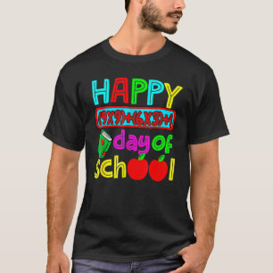 Camiseta Fórmula Matemática para Crianças Feliz 100 Dias de