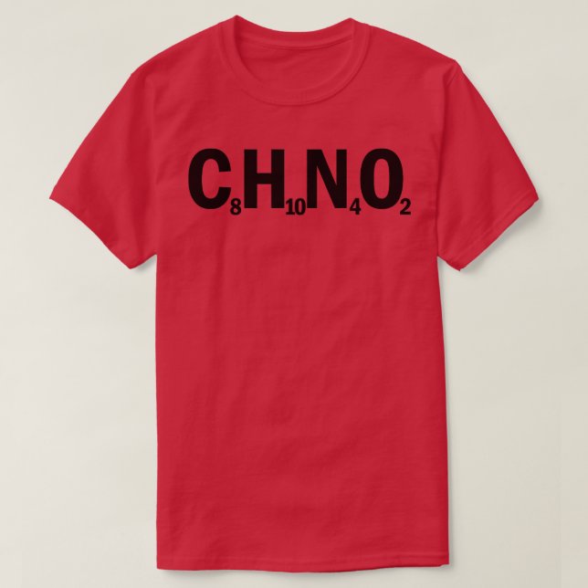 Camiseta Fórmula Molecular de Neurobiologia Química da Cafe (Frente do Design)