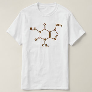 Camiseta Fórmula Química Molecular Cafeína