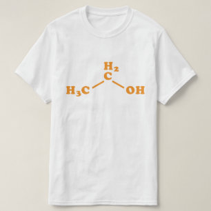 Camiseta Fórmula química molecular do álcool etílico do