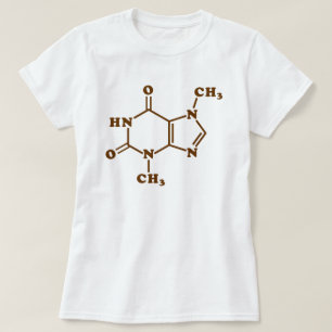 Camiseta Fórmula química molecular do Theobromine do