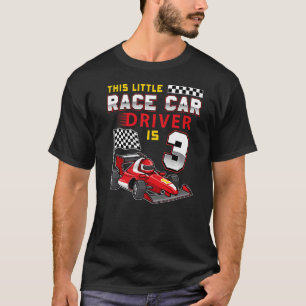 Camiseta Fórmula Race Carro de 3 Anos aniversário de 3 anos