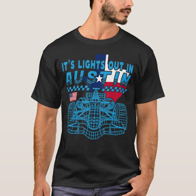 Camiseta Fórmula Racing Open Wheel Car Austin Circuit Texas (Frente)