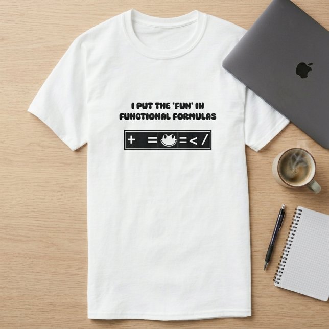Camiseta Fórmulas Funcionais Divertidas Planilha Gênio Desi (Criador carregado)