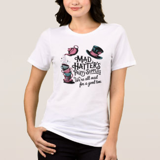 Camiseta Fornecimentos de Festa de Mad Hatter Retro Color W